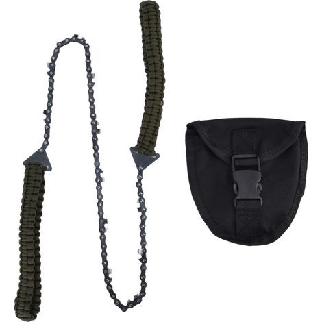 Tronçonneuse à Main de Poche, Tronçonneuse de Poche Portable 24 Pouces Scie à Main à Chaîne Pliante Scie à Main d'urgence pour Le Camping, la Randonnée, Le Bois et Les Arbres (1/5)