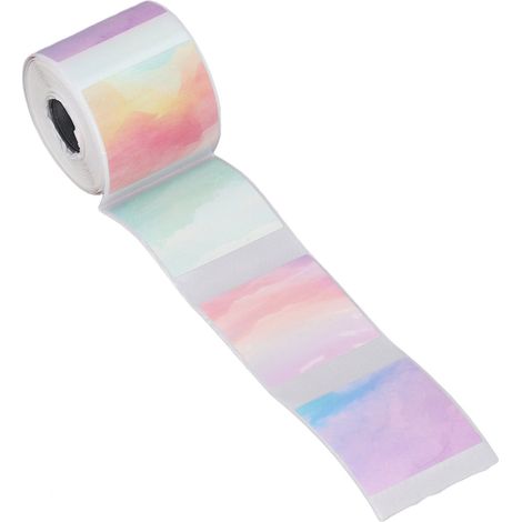 Étiquettes rondes thermiques autocollantes 30x30mm pour petite entreprise, multicolores, portables, adhésives, pour imprimante thermique (1/5)