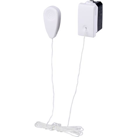 Modulo pulsante con corda serie Venus, bianco, 10A, compatibile con serie Vimar Arkè - Ettroit VA1101B