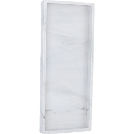 Plaque de rangement en silicone marbré grand format pour cuisine, salle de bain, coiffeuse - Plateau organiseur de cosmétiques et accessoires (1/5)