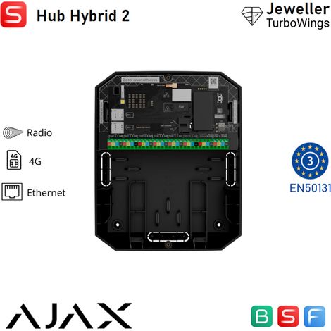 142514 - Superior - Superior Hub Hybrid 2 - Hybrid-Zentrale für Konfigurationen mittlerer und großer Größe - Farbe black - Ajax professionelle Sicherheit