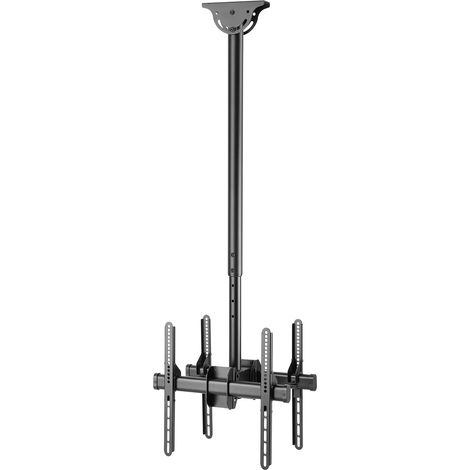 Support plafond pour 2 écrans TV 32"-75", Hauteur 106-156cm, Inclinable (1/3)