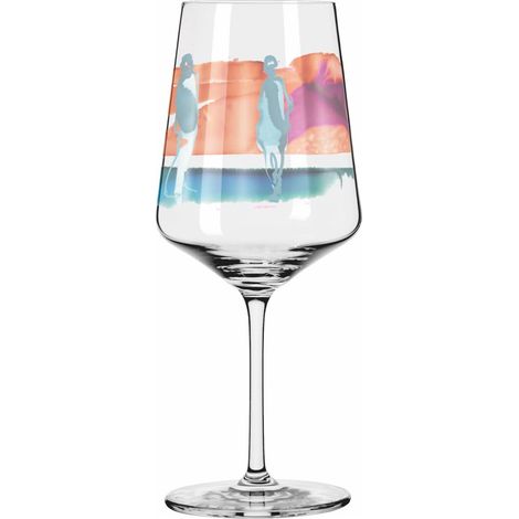 Verre à apéritif 500 ml - série n° 9 avec motif aquarelle coloré - Made in Germany (1/5)