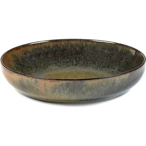 Plaque Indi Grey profonde coupe plate - 190x(h)40mm - Finedine