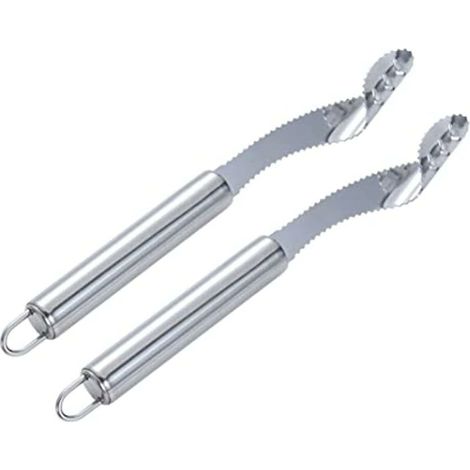 Corers Jalapeno Corer Outil Poivre Noyau Remover En Acier Inoxydable Piment Deseeder Avec Bord Dentelé Pour Légumes Barbecue 2pcs (1/5)