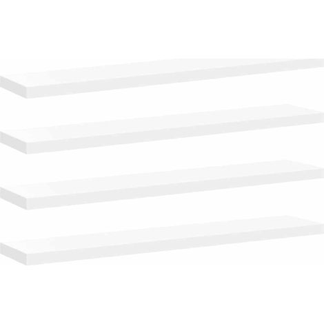 Scaffali a Parete Mensola da Parete 4 pz Bianchi 120x23,5x3,8 cm in MDF (1/5)