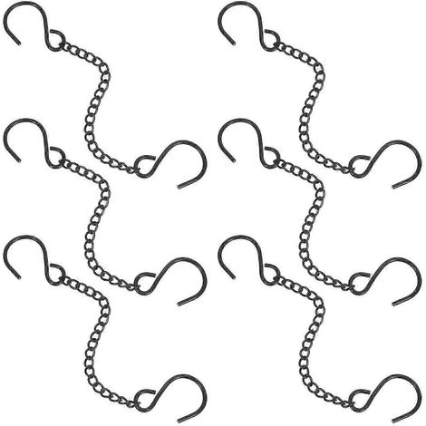 Chaîne de suspension en fer noir, lot de 6 chaînes de porte résistantes (1/5)