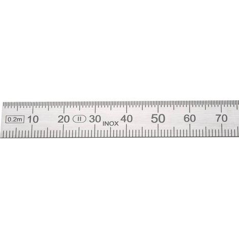 Règle en acier inoxydable 500 mm 460225 – Graduation résistante à l'abrasion – Tolérance classe II – Pour mesures précises – Helios Preisser