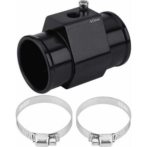 Capteur de Température de l'Eau(40mm)Noir, Adaptateur de Jauge de Tuyau de Température de l'Eau de Voiture Sonde de Température Joint de Radiateur (1/4)