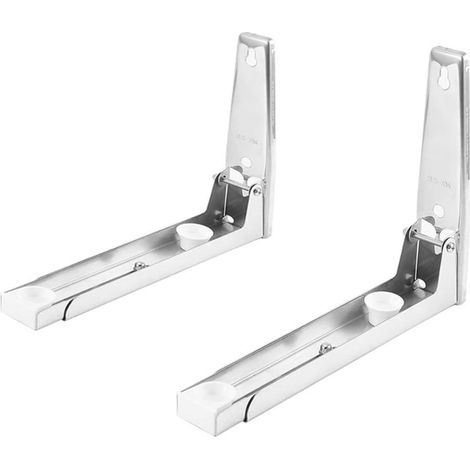 Support Télescopique Micro-ondes - 1 Unité - Acier Inoxydable 304 - Pliable Et Réglable 225mm À 395mm - Fixation Murale Cuisine (1/5)