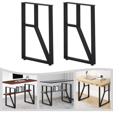 2 Tischbeine, Metallmöbelbeine, robuste und langlebige schwarze Eisenmöbelbeine für Büro, Esszimmer, Arbeitszimmer