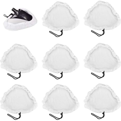 8 PCS Microfiber Replacement Mop Cloths, Durable Steam Mop, Universal Cleaning Pads with Drawstring for H2O X5 Vax Steam Mop, Tile, Linoleum, etc. (1/5)