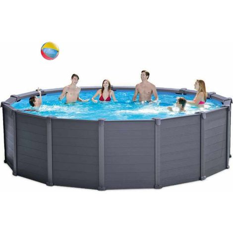 Intex 26382 Ex 28382 Graphite Panel Pool Aufstellpool Rund 478x124 (1/5)