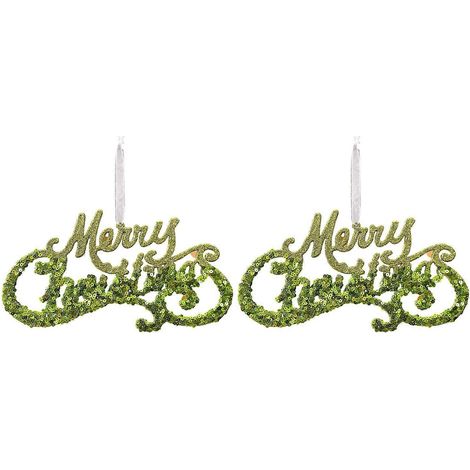 Funkelnder grüner Hängeschmuck für den Weihnachtsbaum, bruchsicher und sicher für Kinder und Erwachsene, mehrfarbig (1/5)