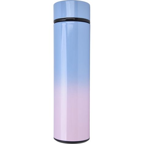 Bouteille d'eau isotherme en acier inoxydable avec affichage LED intelligent, 500 ml - Bleu/Rose (1/5)