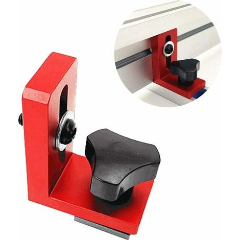 royaluxe - T Slot Mitre Track Stop, Support de Rail de Travail du Bois, T Pistes, Pistes Bois Bricolage Manuel Outil, pour le Fraisage du Bois (1/5)
