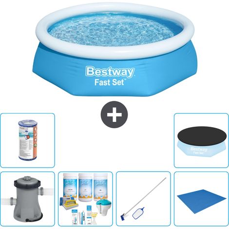 Bestway Piscina Bestway Fast Set Rotonda - 244x61 cm - 8-pezzi  S21399 (1/5)