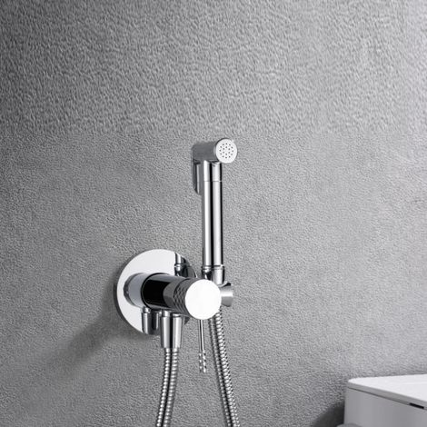 Exagonshop Doccetta bidet con miscelatore Memo incasso cromato