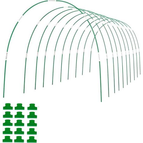 Arcs De Tunnel De Serre - Plastique Résistant UV - Largeur 431 8 Mm - Pour Protection Des Légumes Et Fruits - 60 Pièces