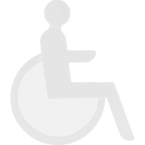 Pictogramme Nylon-Line personne invalide blanc