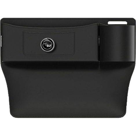 Boîte de rangement pour joints de siège de voiture - En cuir - Avec trous de chargement réservés pour ranger des cartes, des clés (1/5)