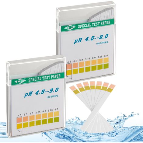 pH wert Teststreifen 200 Stück ph 4,5 - 9 Trinkwasser Aquarien Indikator-en (1/4)