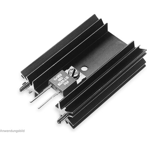 Radiateur FISCHER ELEKTRONIK, SK 104 38,1 STS, pour circuit imprimé, noir, aluminium (1/2)