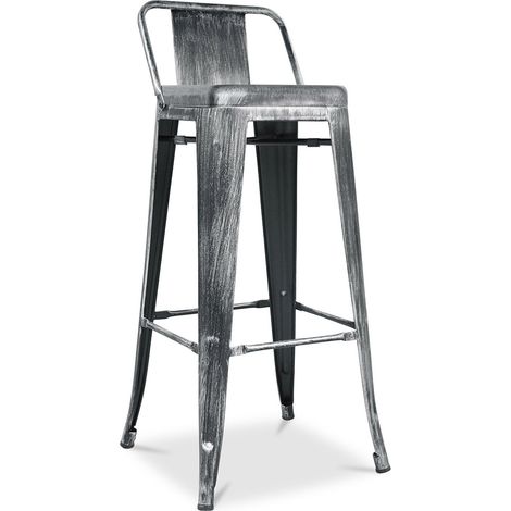 Barhocker mit Rückenlehne - Industriedesign - 76cm - New Edition - Stylix Industriale