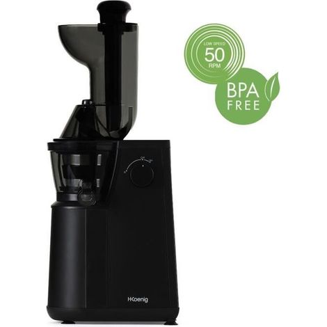 Extracteur de jus extra lent vitamin+ - HKoeNIG - GSX24 - 400 W - 1 L - Noir