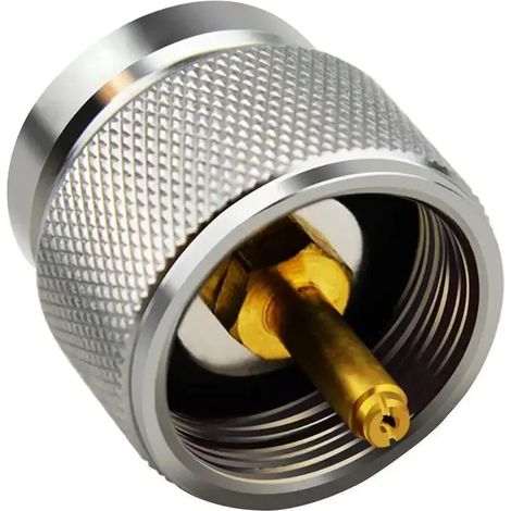 Adaptateur pour réservoir de propane de 1 lb, entrée pour petite bouteille de propane, valve EN417 Lindal, sortie pour réservoir de carburant, convertisseur pour réchauds de cuisine portables d'extéri (1/4)