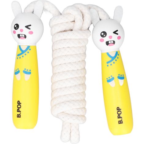 Corde à Sauter Enfants Réglable Lapin Blanc - Loisir Sportif Saut à la Corde (1/5)