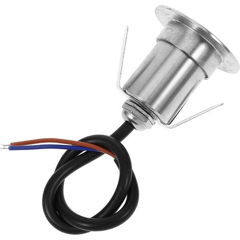 Lampe encastrée argentée pour éclairage extérieur de jardin 1W (1/5)