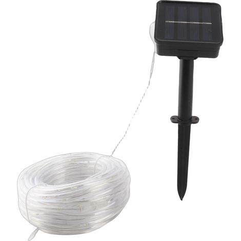 Guirlande lumineuse décorative à tubes LED solaires pour éclairage extérieur de jardin et d'aménagement paysager, idéale pour les fêtes et les mariages. (1/3)