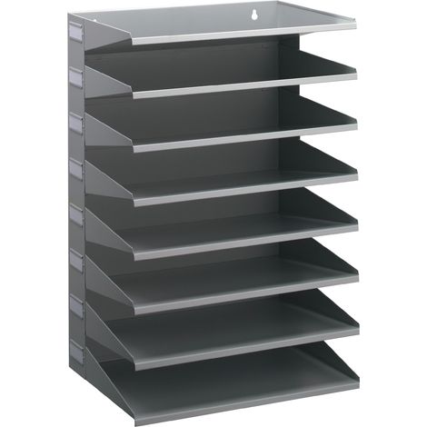 Stazione di ordinamento con 8 scomparti H540xL360xP250mm acciaio blu chiaro