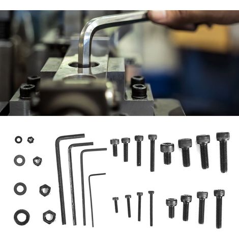 Ensemble de 664 vis à tête Allen, écrous Allen, clés, rondelles, acier au carbone M2/M3/M4/M5 (1/5)