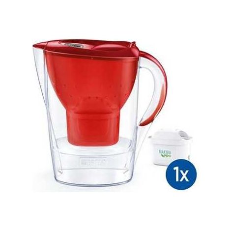 Carafe filtrante Brita Marella avec 1 cartouche Maxtra Pro 1051120 Rouge