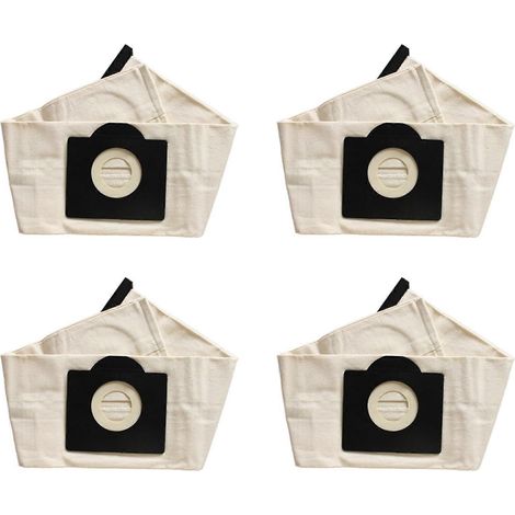 Lot de 4 sacs filtrants lavables pour aspirateur Karcher WD3 Premium (pièce détachée Proscenic). (1/5)