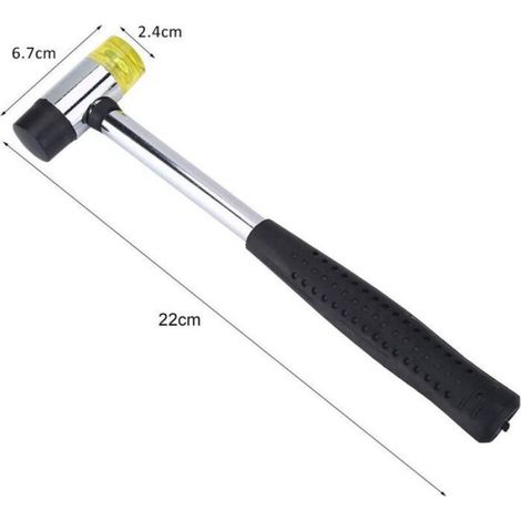 Marteau pour frettes de guitare, maillet en caoutchouc pour la 18e frette, noir (1/4)