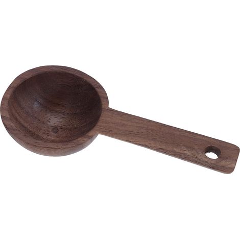 Cuillère à café, cuillère à mesurer en Bois cuillère à café en Noyer Accessoires à café pour café thé Sucre Farine ((1 Vendu) Noyer Style 2 108 mm) (1/5)