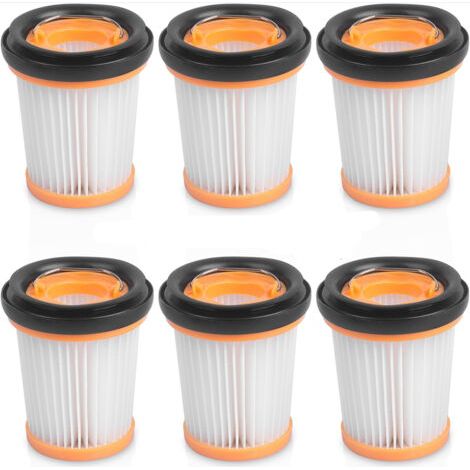Pack of 6 washable WV220 filters for the Shark WandVac WV200, WV201 and WV205 cordless handheld vacuum cleaners (1/4)
