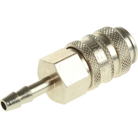 Raccord rapide pneumatique RS PRO, Tuyau cannelé vers Mâle 4mm en Laiton ( Prix pour 1 ) (1/2)