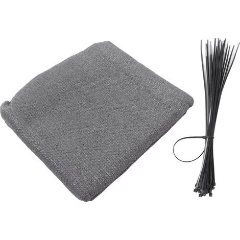 Screen fence cover, reusable privacy windshield for apartment, yard, patio, porch, gray (1/5)