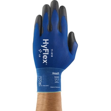 Gants tricoté HYFLEX 11618 bleu noir T9 ANSELL 11618T9 (1/3)