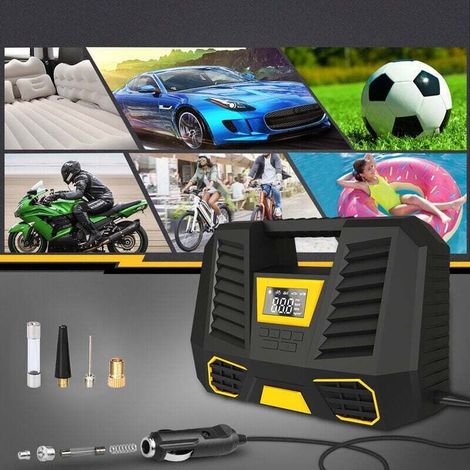 Tragbarer, akkubetriebener Luftkompressor, 6000 mAh Schnellaufblas-Luftkompressor, 12-V-Autokompressor, Mini-Autoreifenfüller mit LED-Licht, Reifenpumpe für Auto, Fahrrad und Motorrad (1/5)