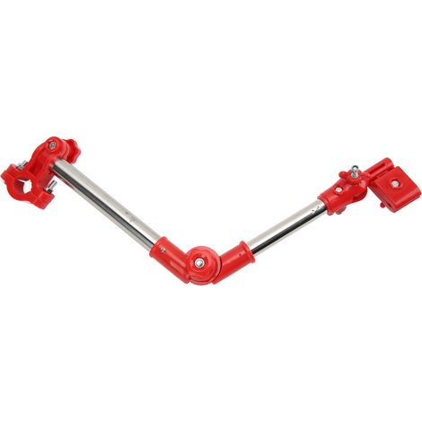 Support de parapluie en acier inoxydable pour vélo, rotatif à 360°, pour poussette, rouge (1/5)