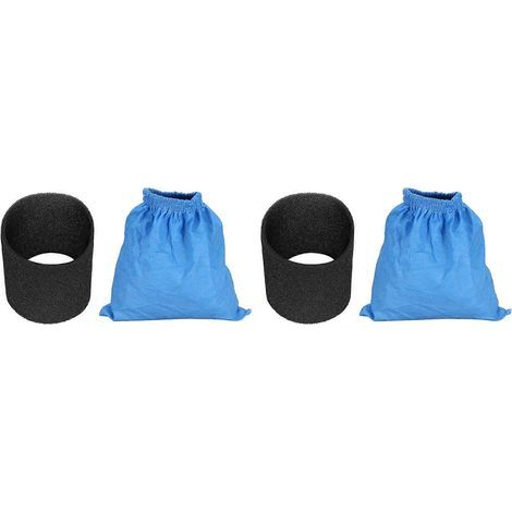 Lot de 2 sacs filtrants textiles en mousse pour aspirateur Kärcher MV1, WD1, WD3, sacs lavables eau et poussière, accessoires détachés de rechange compatibles. (1/5)