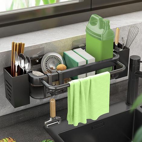 1 Égouttoir Mural, 2 Porte-baguettes, Acier Inoxydable, Séchage Rapide, Cuisine Salle de Bains