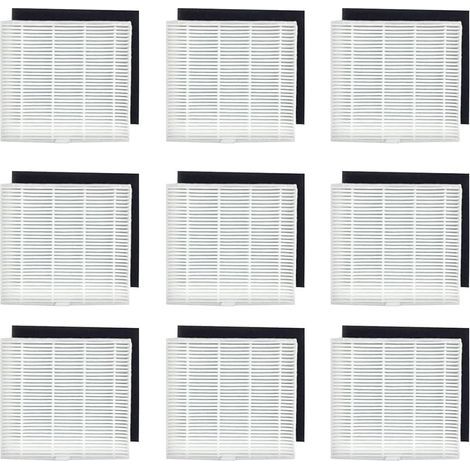 Lot de 9 filtres HEPA pour accessoires AMIBOT Animal XL H2O (avec filtre éponge noire)