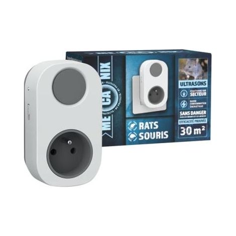 Repousseur Ultrasons Rats Souris Protection Ultrasonique 30m2 - Mecanix