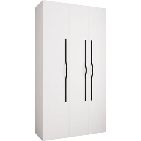 Armario Hartford 563, Blanco, 246x130x42cm, Puertas de armario: Con bisagras, Número de estantes: 6